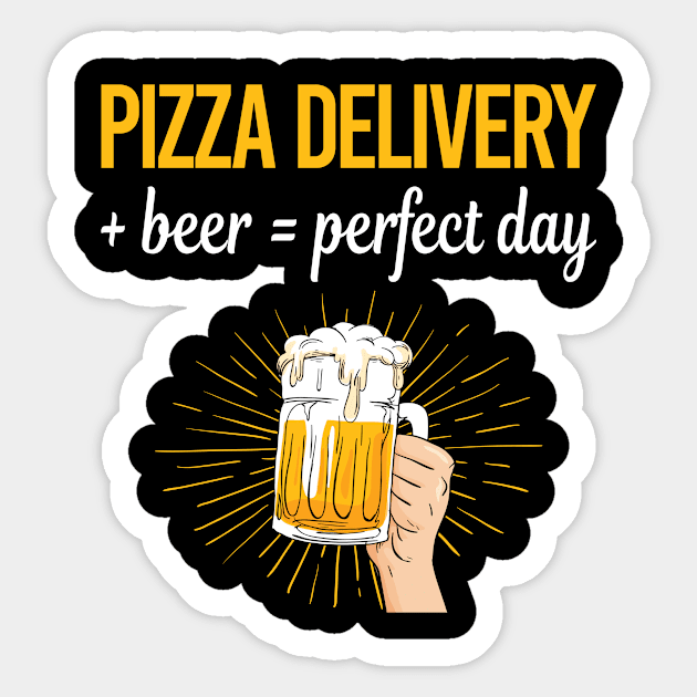 Beer Perfect Day Pizza Delivery Sticker by relativeshrimp